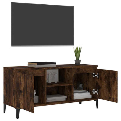 vidaXL TV Cabinet | Smoked oak | Engineered wood, Metal | Medium | TV Cabinet 4
