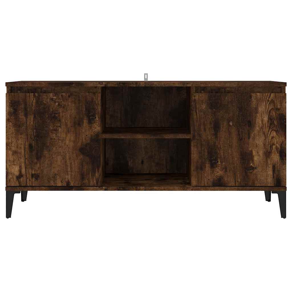 vidaXL TV Cabinet | Smoked oak | Engineered wood, Metal | Medium | TV Cabinet 5