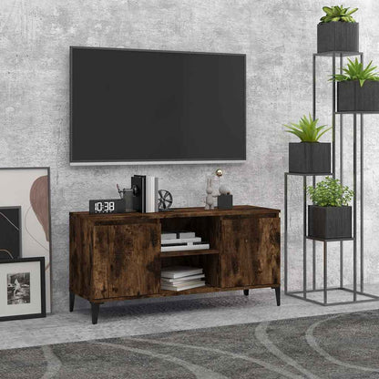 vidaXL TV Cabinet | Smoked oak | Engineered wood, Metal | Medium | TV Cabinet 1