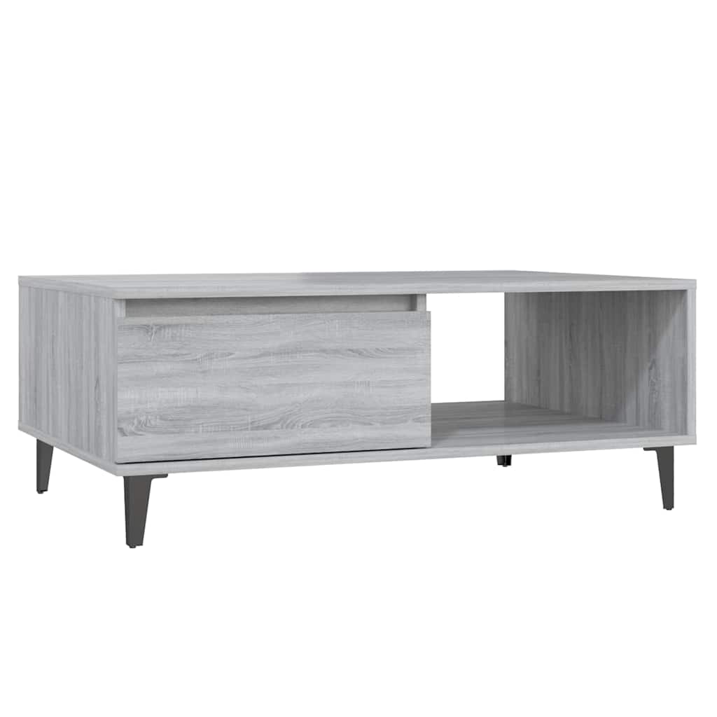 vidaXL Coffee Table Grey Sonoma 90x60x35 cm Engineered Wood 2