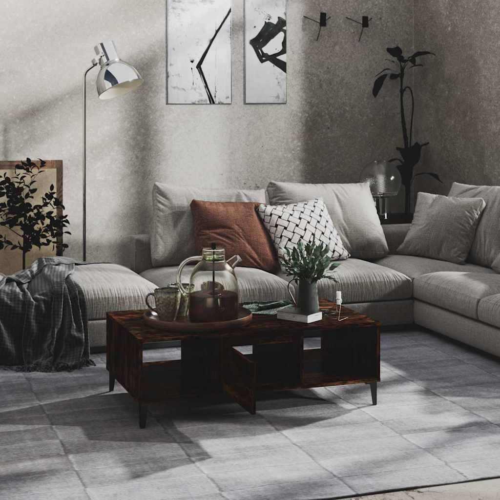Coffee Table 103,5x60x35 cm Engineered Wood Smoked oak