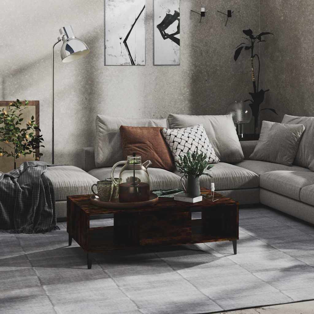 Coffee Table 103,5x60x35 cm Engineered Wood Smoked oak