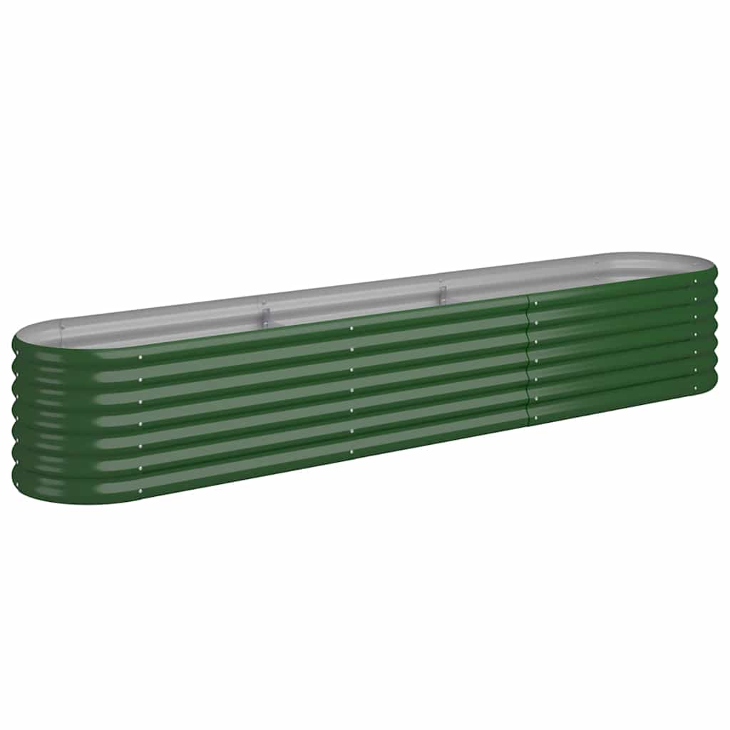 vidaXL Garden Raised Bed | Green | Powder-coated steel | 224x40x36 cm 2