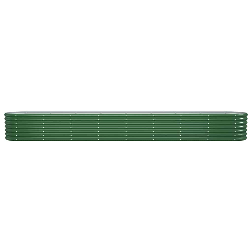 vidaXL Garden Raised Bed Galvanised Steel 332x40x36 cm Green 3