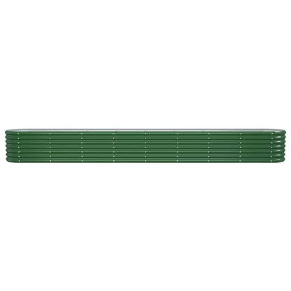 vidaXL Garden Raised Bed Galvanised Steel 332x40x36 cm Green 3