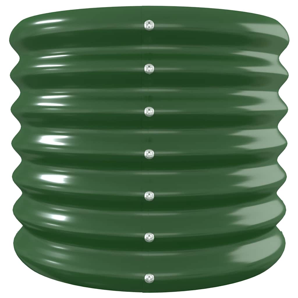 vidaXL Garden Raised Bed Galvanised Steel 332x40x36 cm Green 4