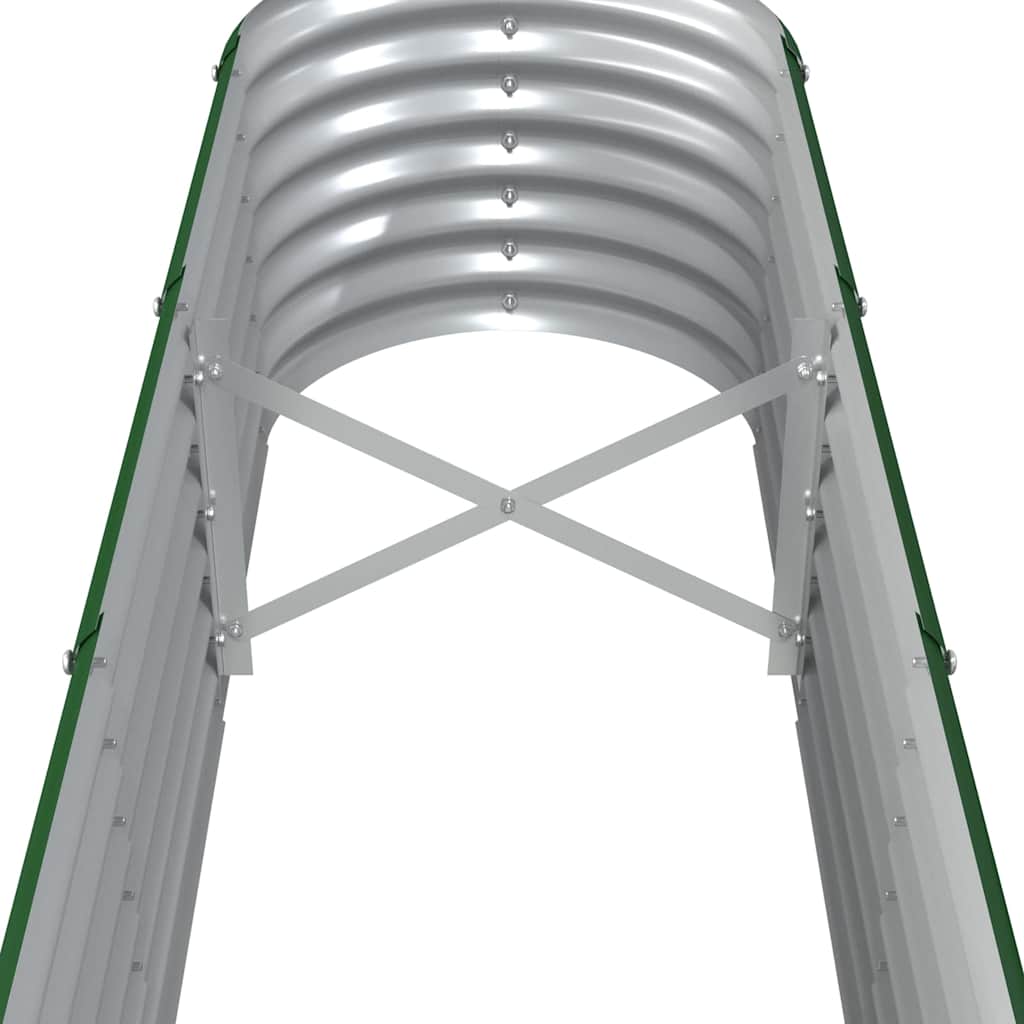 vidaXL Garden Raised Bed Galvanised Steel 332x40x36 cm Green 5