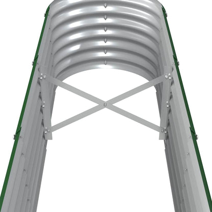 vidaXL Garden Raised Bed Galvanised Steel 332x40x36 cm Green 5