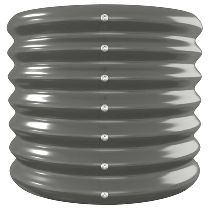 vidaXL Garden Raised Bed | Grey | Powder-coated steel | Large 4