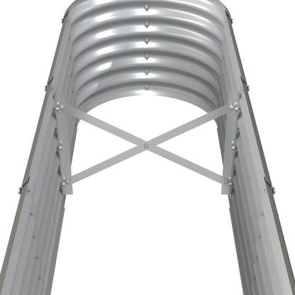 vidaXL Garden Raised Bed | Grey | Powder-coated steel | Large 5