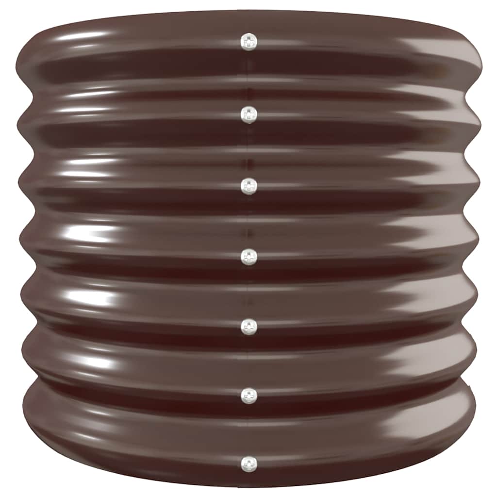 vidaXL Garden Raised Bed Galvanised Steel 332x40x36 cm Brown 4