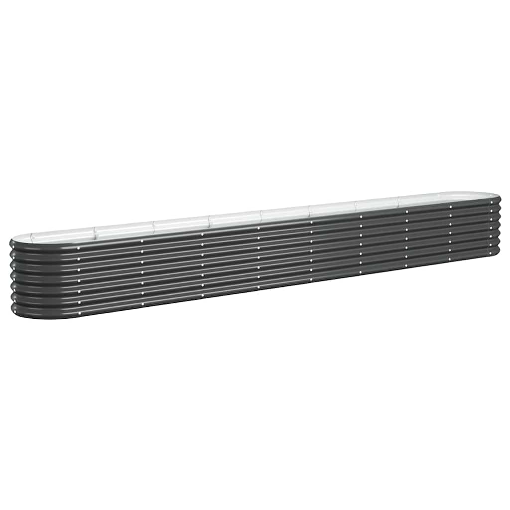 vidaXL Garden Raised Bed | Anthracite | Powder-coated steel | Large | Durable 2