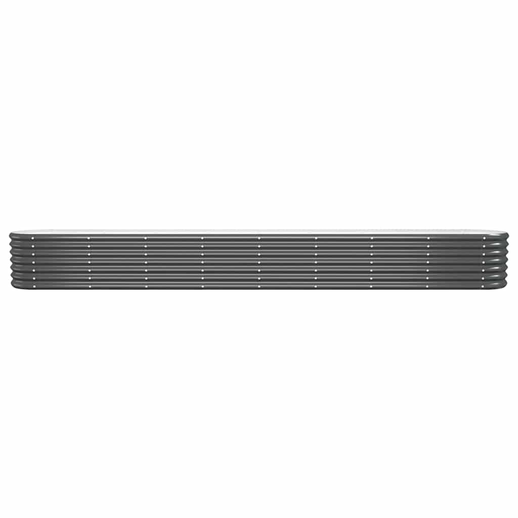 vidaXL Garden Raised Bed | Anthracite | Powder-coated steel | Large | Durable 3