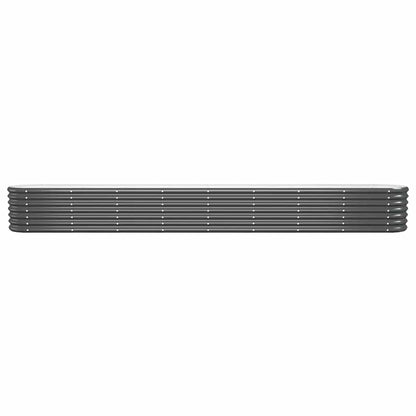 vidaXL Garden Raised Bed | Anthracite | Powder-coated steel | Large | Durable 3