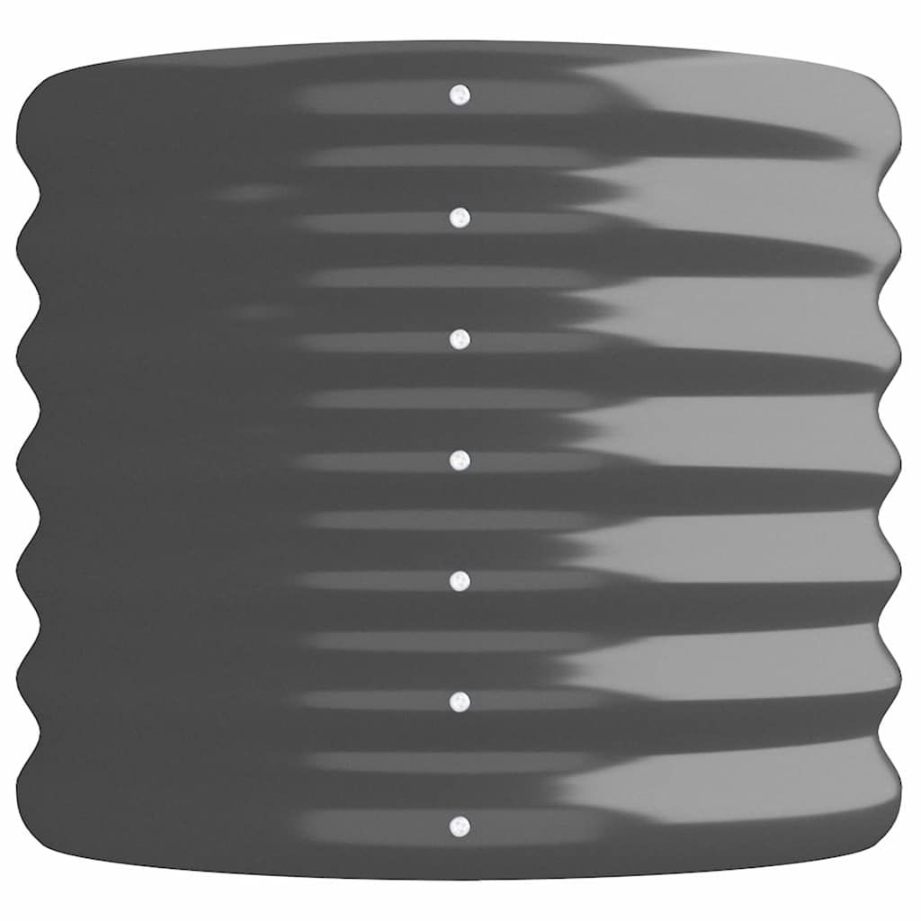 vidaXL Garden Raised Bed | Anthracite | Powder-coated steel | Large | Durable 4