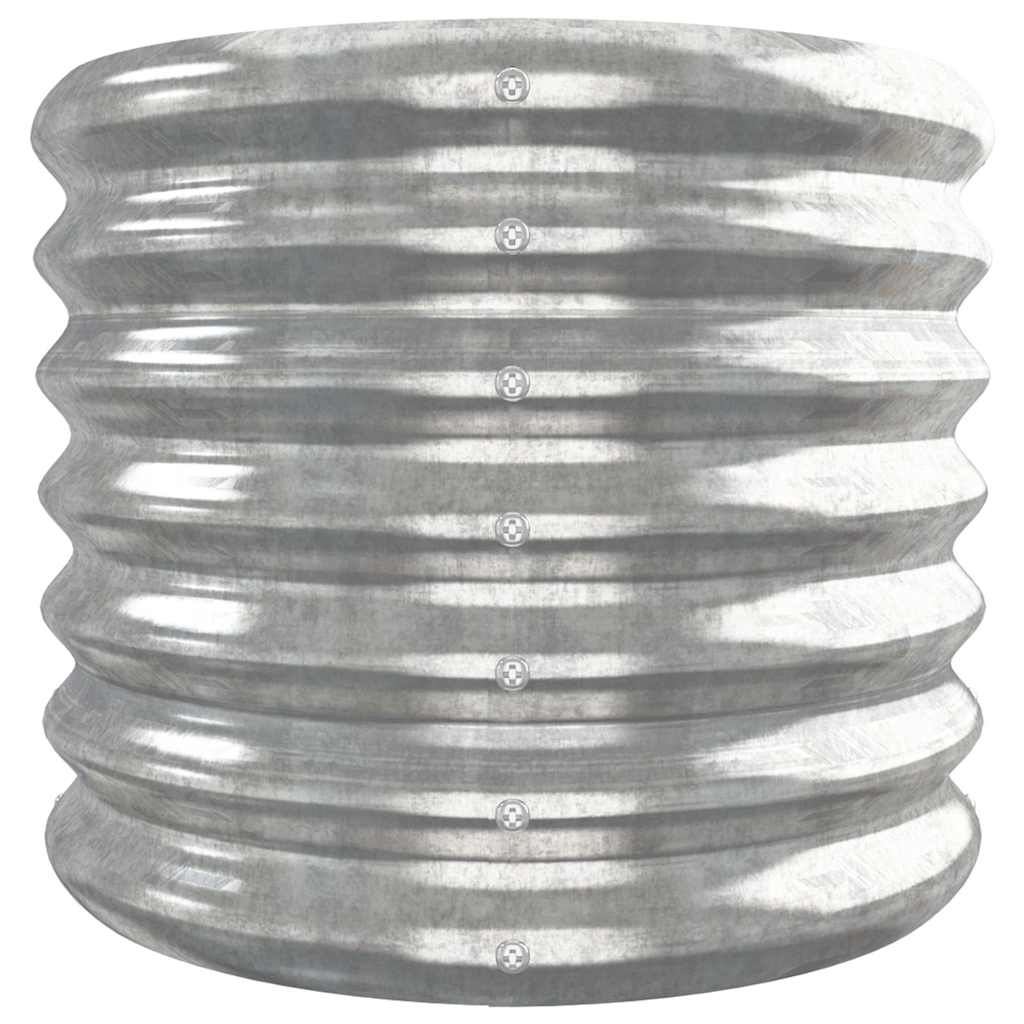 vidaXL Garden Raised Bed | Silver | Powder-coated steel | Large |  Durable 4