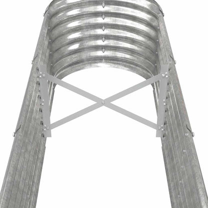 vidaXL Garden Raised Bed | Silver | Powder-coated steel | Large |  Durable 5