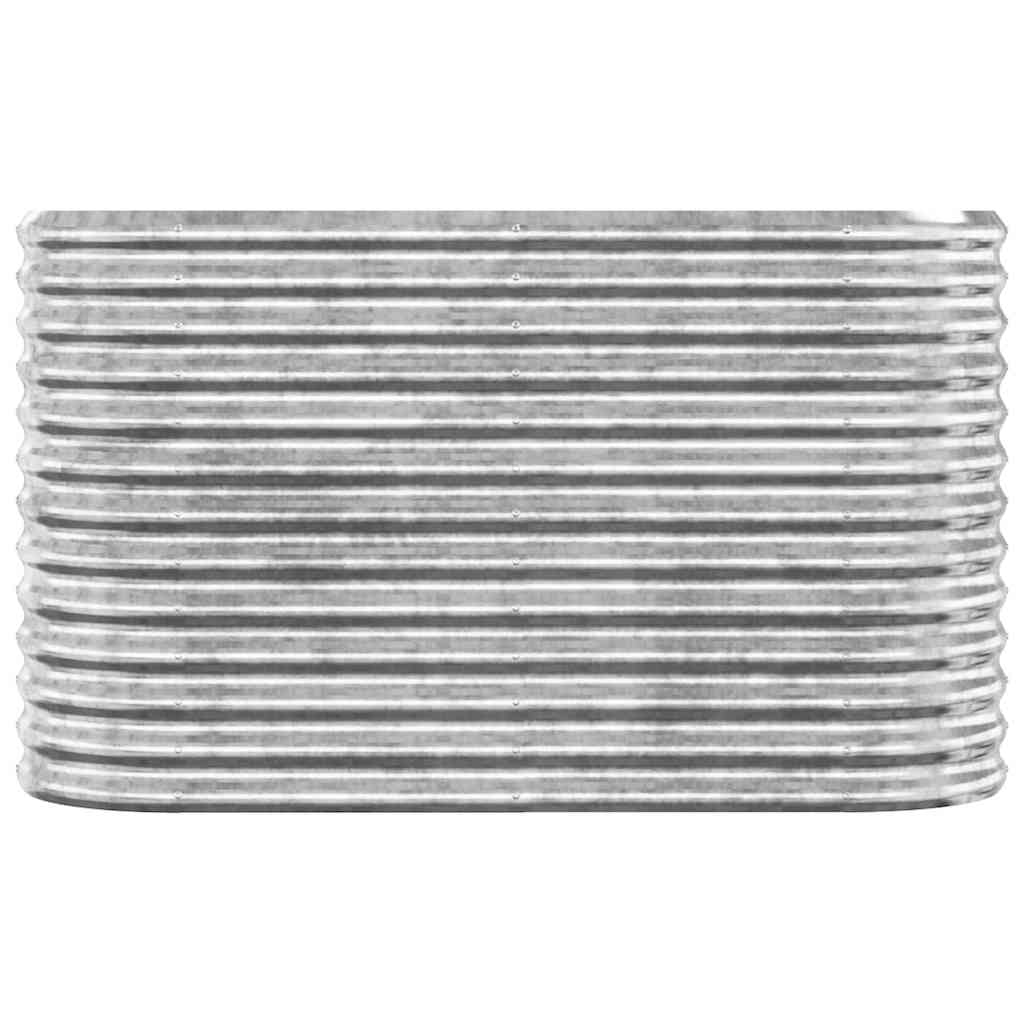vidaXL Garden Raised Bed | Silver | Powder-coated steel | Large |  Durable 3