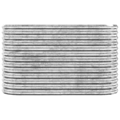 vidaXL Garden Raised Bed | Silver | Powder-coated steel | Large |  Durable 3