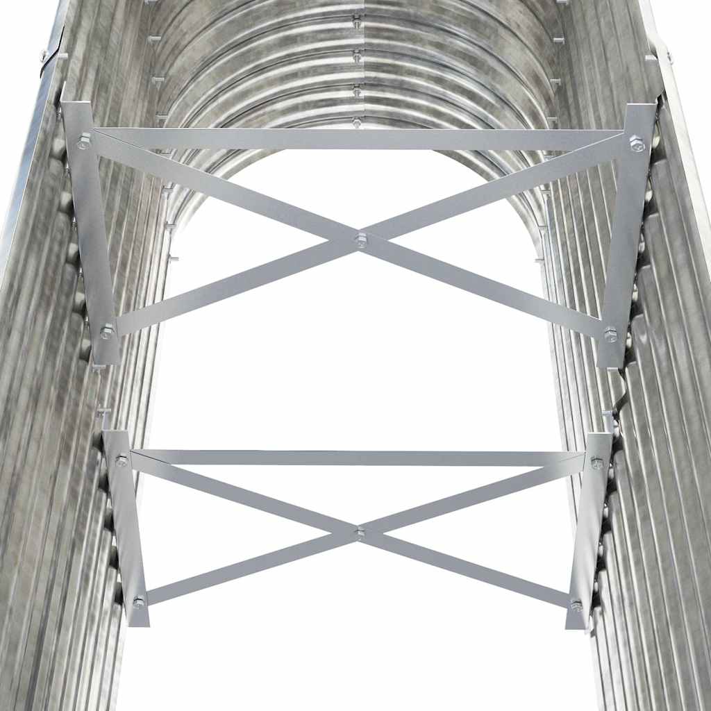 vidaXL Garden Raised Bed | Silver | Powder-coated steel | Large |  Durable 5