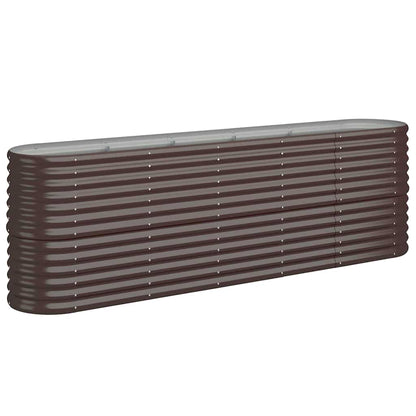 vidaXL Garden Raised Bed Galvanised Steel 224x40x68 cm Brown 2