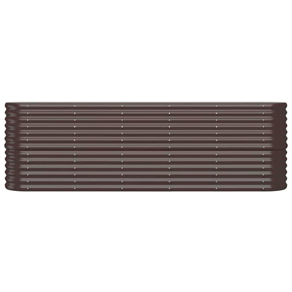 vidaXL Garden Raised Bed Galvanised Steel 224x40x68 cm Brown 3
