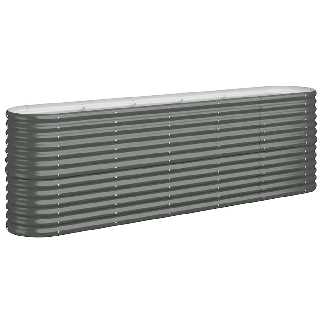 vidaXL Garden Raised Bed | Anthracite | Powder-coated steel | Large | Durable 2