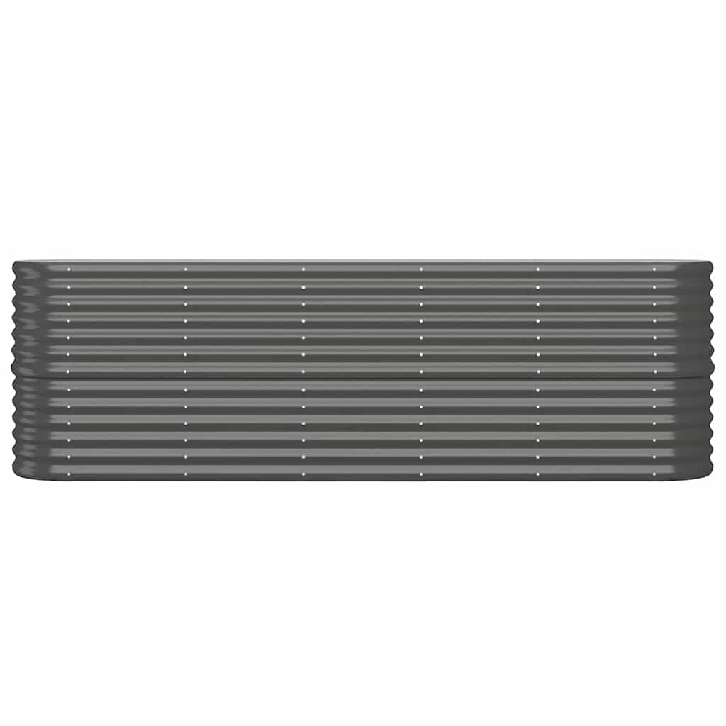 vidaXL Garden Raised Bed | Anthracite | Powder-coated steel | Large | Durable 3