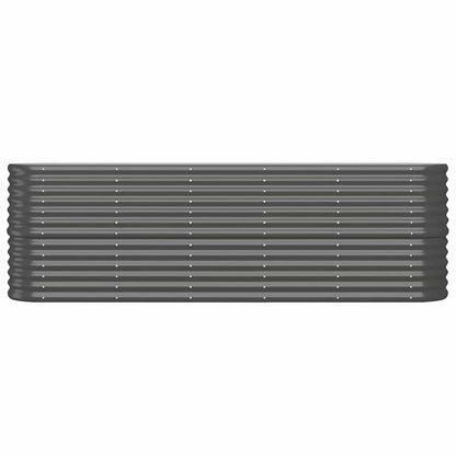 vidaXL Garden Raised Bed | Anthracite | Powder-coated steel | Large | Durable 3