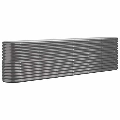 vidaXL Garden Raised Bed | Anthracite | Powder-coated steel | Large | Durable 2