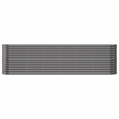 vidaXL Garden Raised Bed | Anthracite | Powder-coated steel | Large | Durable 3