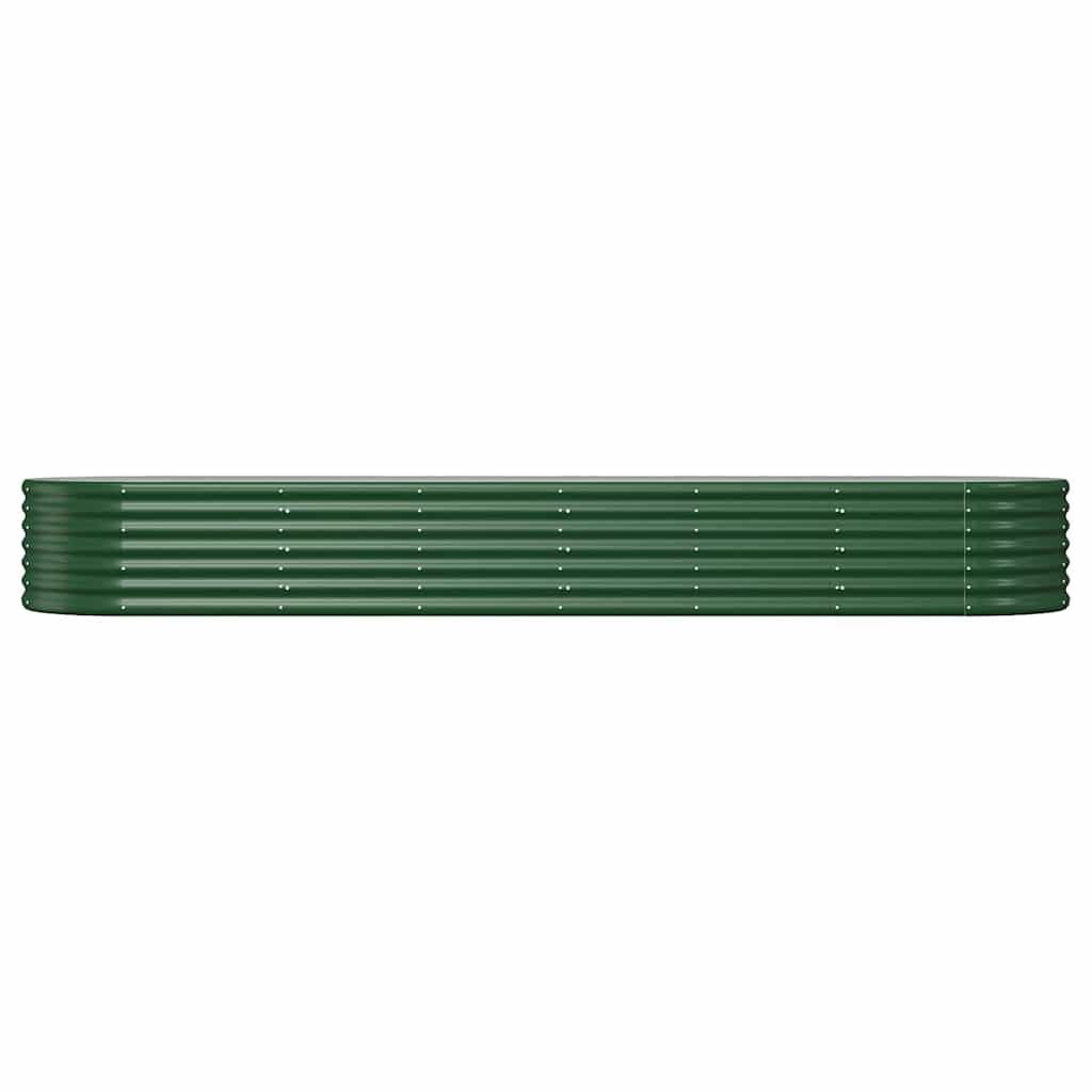 vidaXL Garden Raised Bed Galvanised Steel 296x80x36 cm Green 3