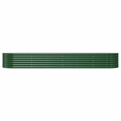 vidaXL Garden Raised Bed Galvanised Steel 296x80x36 cm Green 3