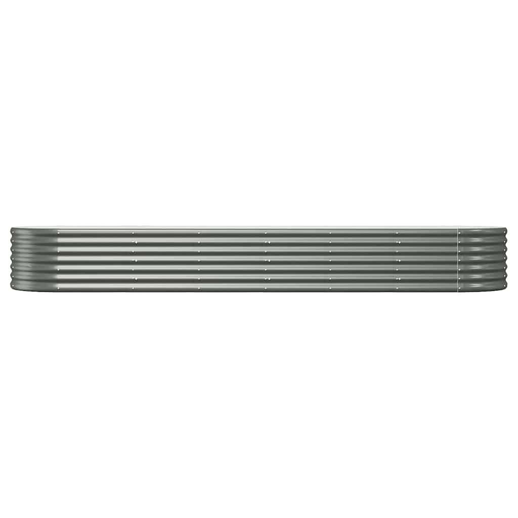 vidaXL Garden Raised Bed Galvanised Steel 296x80x36 cm Grey 3