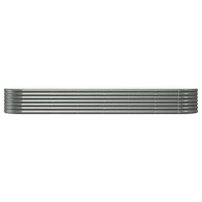 vidaXL Garden Raised Bed Galvanised Steel 296x80x36 cm Grey 3