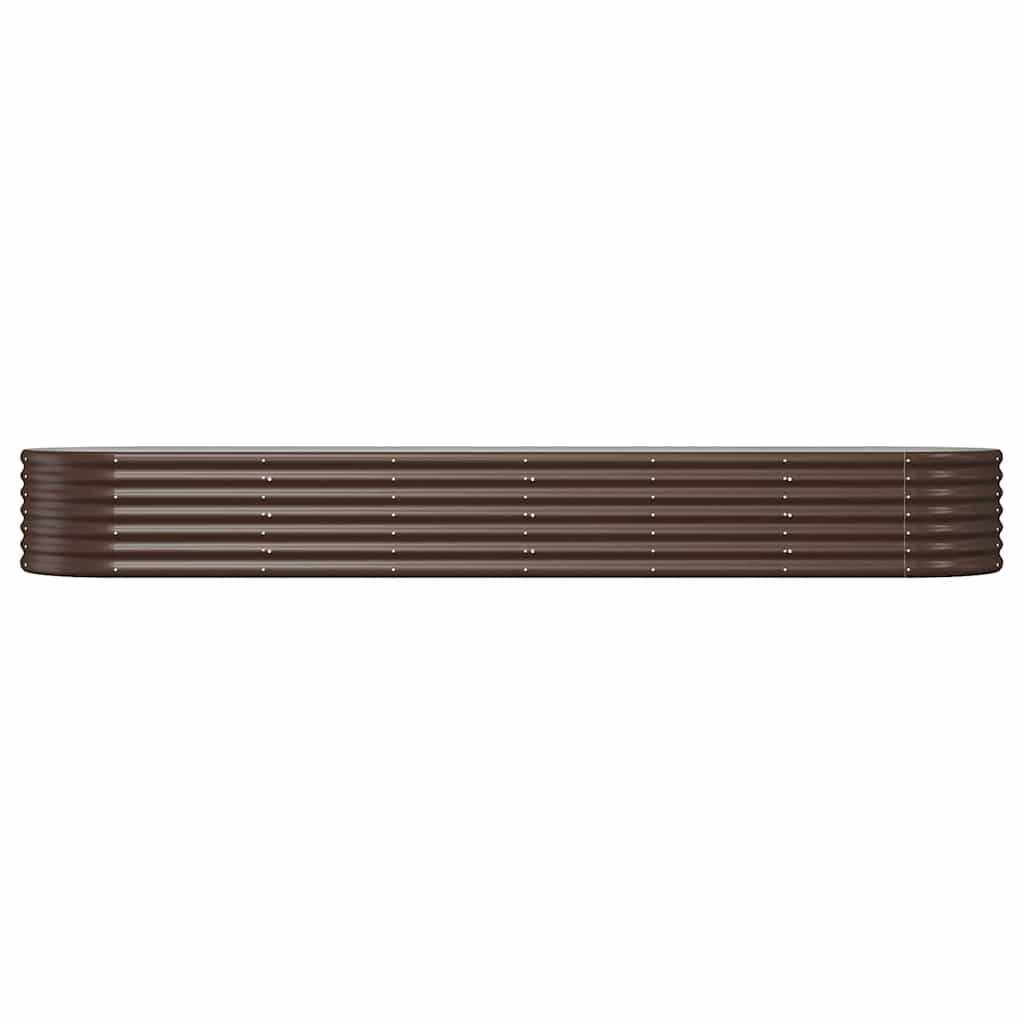 vidaXL Garden Raised Bed Galvanised Steel 296x80x36 cm Brown 3