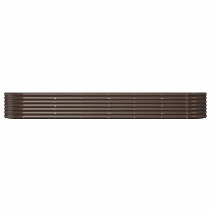 vidaXL Garden Raised Bed Galvanised Steel 296x80x36 cm Brown 3