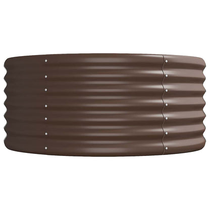 vidaXL Garden Raised Bed Galvanised Steel 296x80x36 cm Brown 4