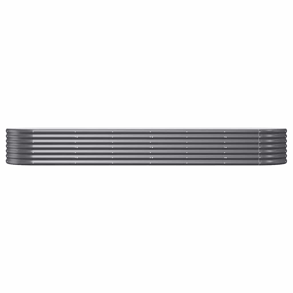 vidaXL Garden Raised Bed Galvanised Steel 296x80x36 cm Anthracite 3