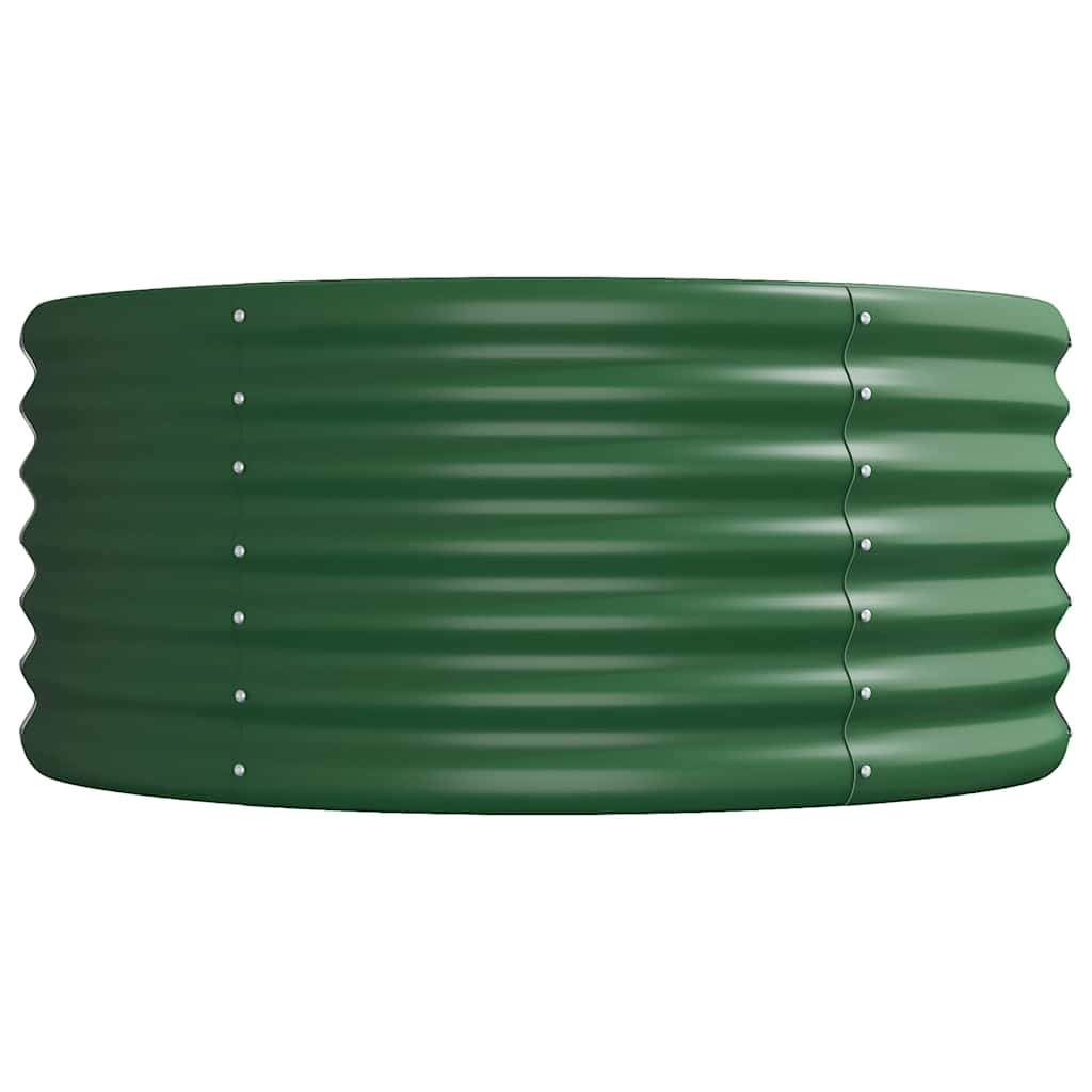 vidaXL Garden Raised Bed Galvanised Steel 368x80x36 cm Green 4