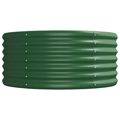 vidaXL Garden Raised Bed Galvanised Steel 368x80x36 cm Green 4