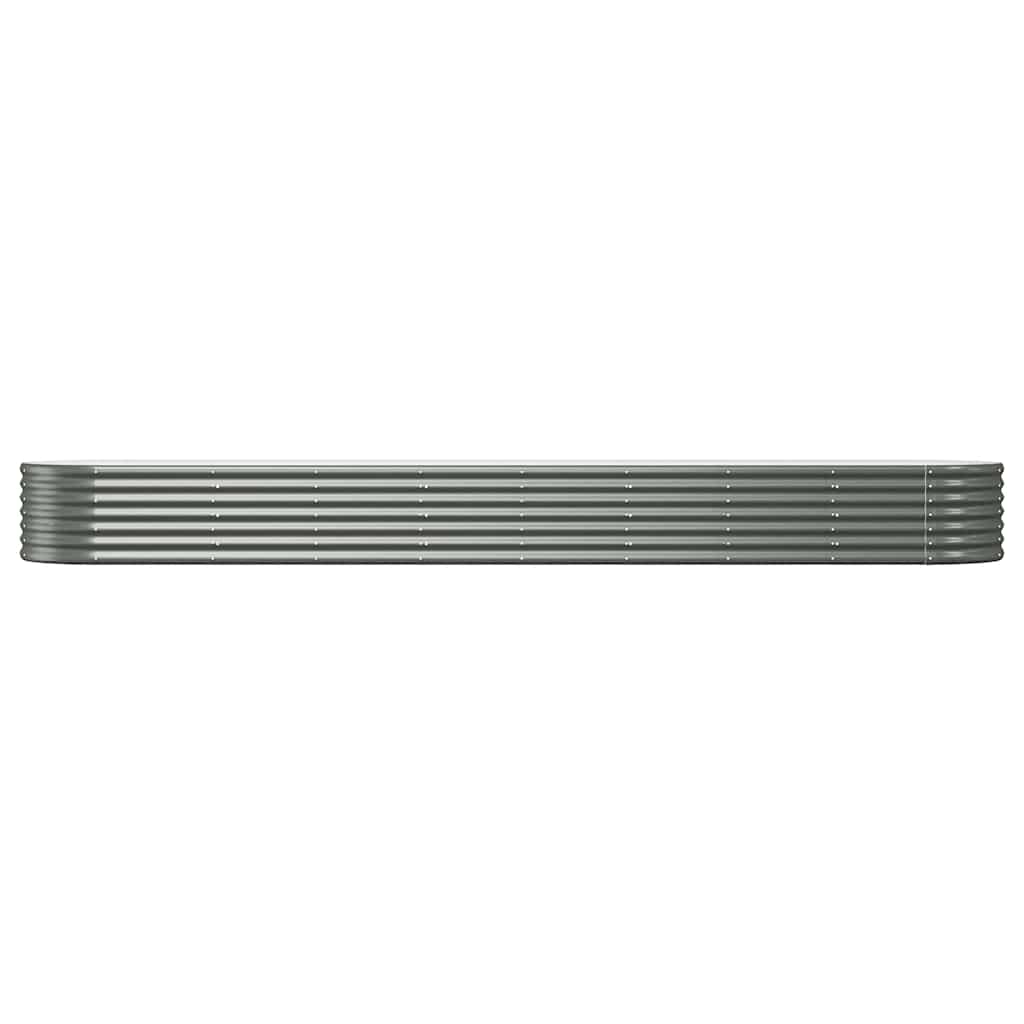 vidaXL Garden Raised Bed Galvanised Steel 368x80x36 cm Grey 3