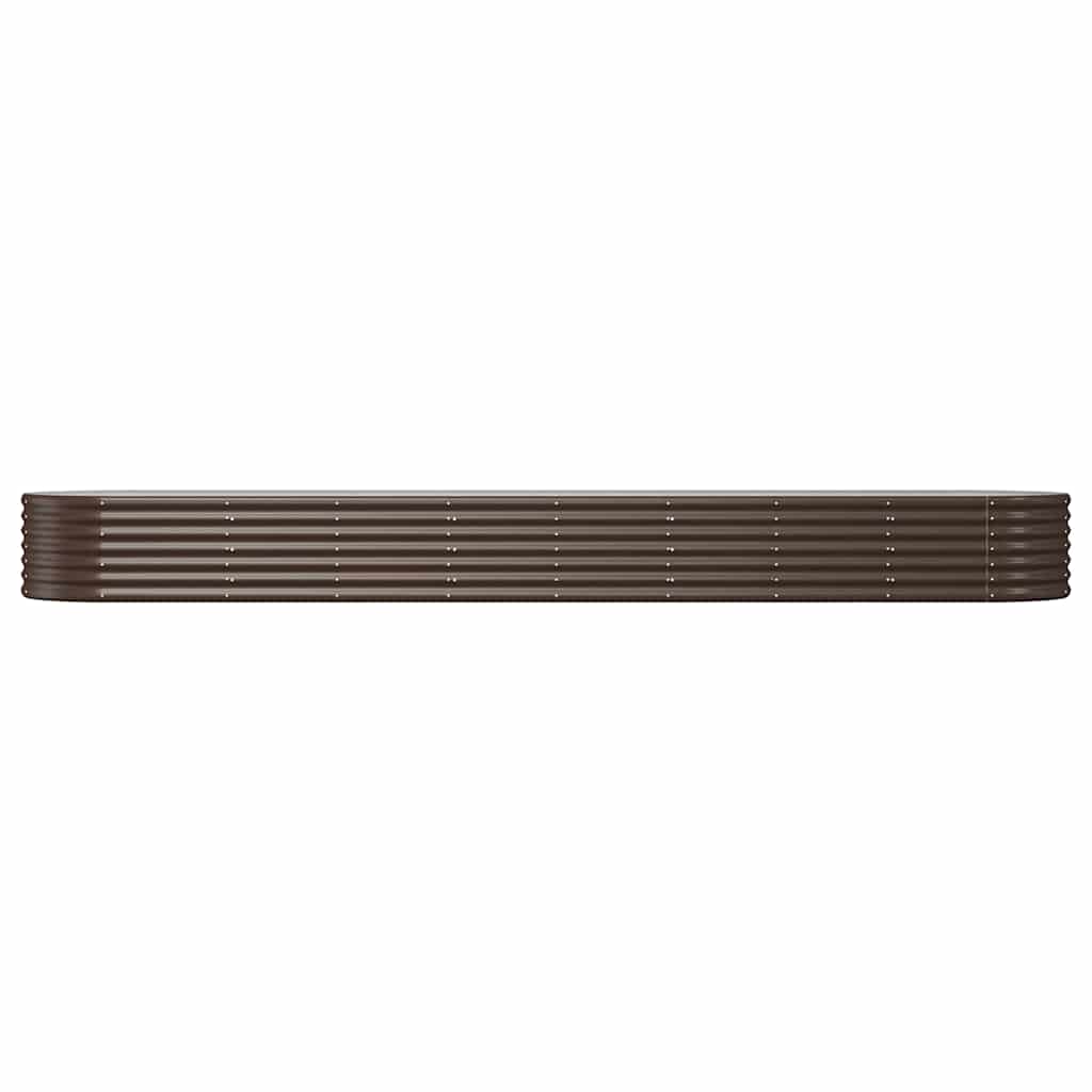 vidaXL Garden Raised Bed Galvanised Steel 368x80x36 cm Brown 3