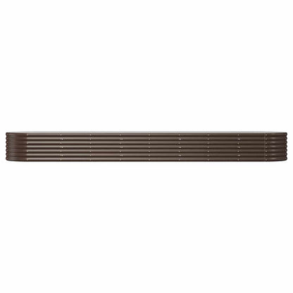 vidaXL Garden Raised Bed Galvanised Steel 368x80x36 cm Brown 3