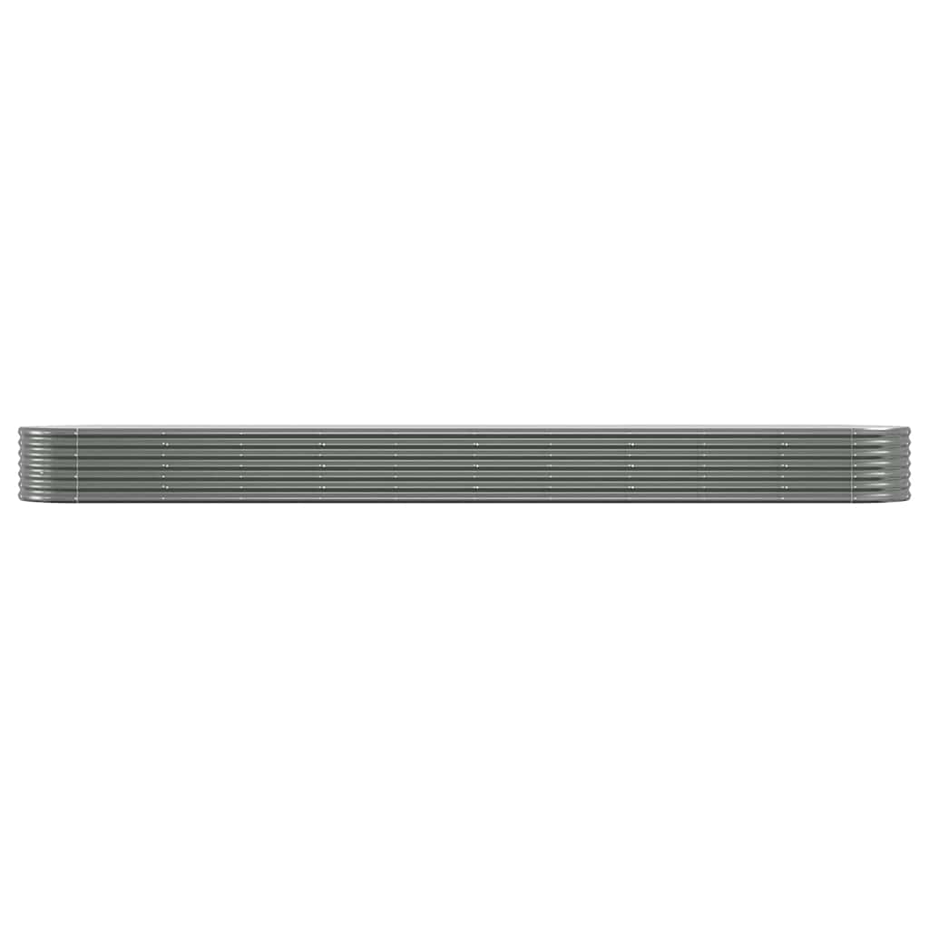 vidaXL Garden Raised Bed Galvanised Steel 440x80x36 cm Grey 3