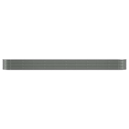 vidaXL Garden Raised Bed Galvanised Steel 440x80x36 cm Grey 3