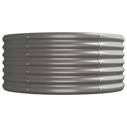 vidaXL Garden Raised Bed Galvanised Steel 440x80x36 cm Grey 4