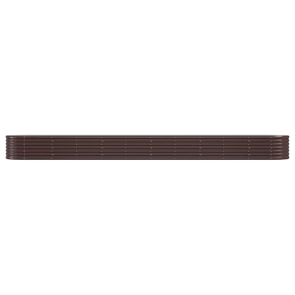 vidaXL Garden Raised Bed Galvanised Steel 440x80x36 cm Brown 3