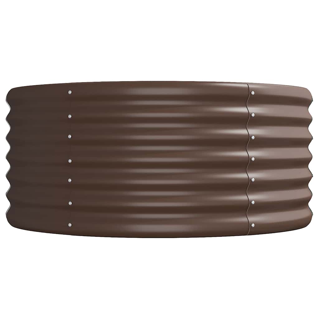 vidaXL Garden Raised Bed Galvanised Steel 440x80x36 cm Brown 4