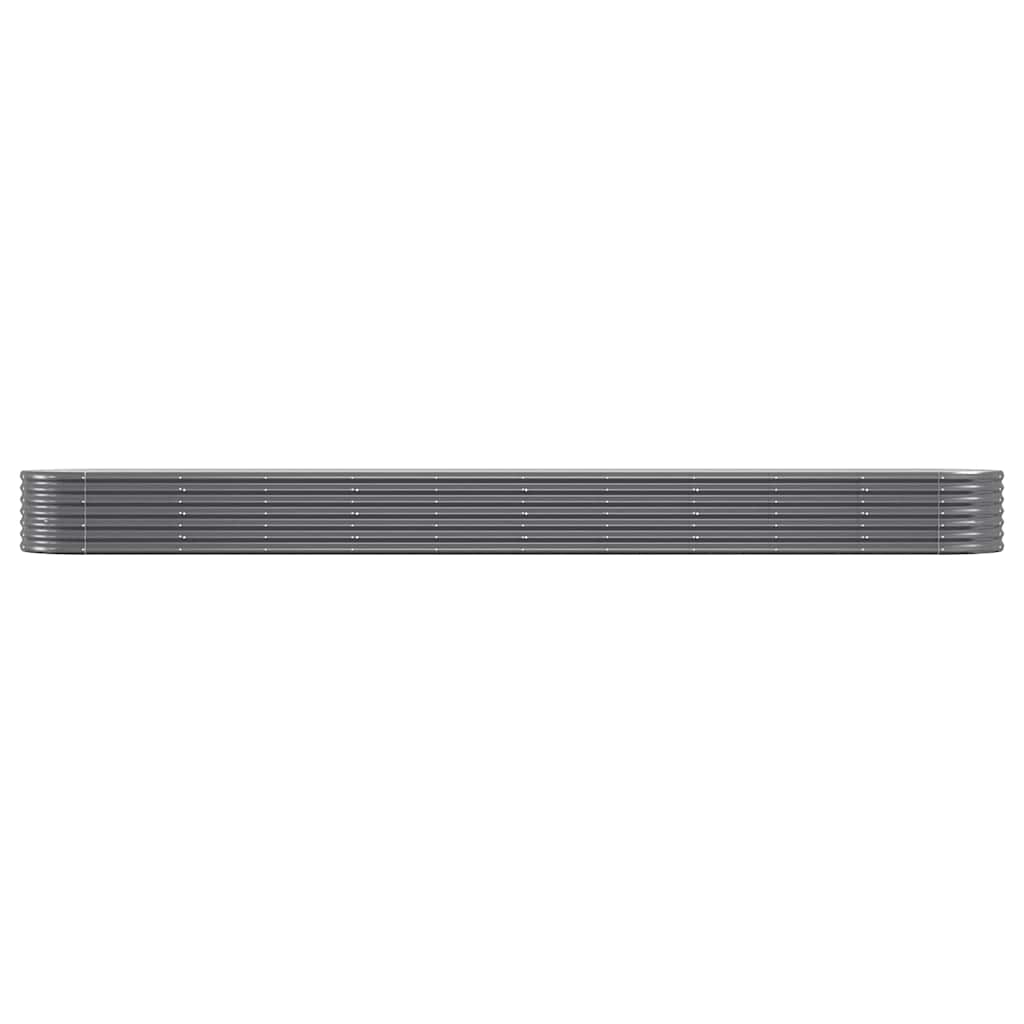 vidaXL Garden Raised Bed Galvanised Steel 440x80x36 cm Anthracite 3
